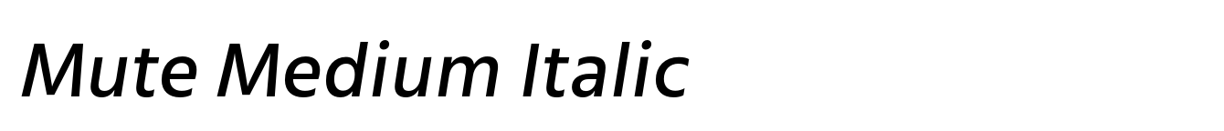 Mute Medium Italic